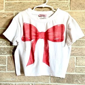 Miss Popular Kids Bow Graphic Cropped Tee